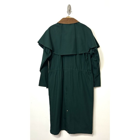 Brassada Drovers Coat Size Medium Long Forest Green Cattle Rancher Rodeo Western - Picture 5 of 12